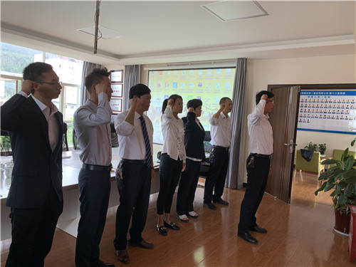 十三直管部黨支部各項(xiàng)目部開慶祝建黨98周年活動